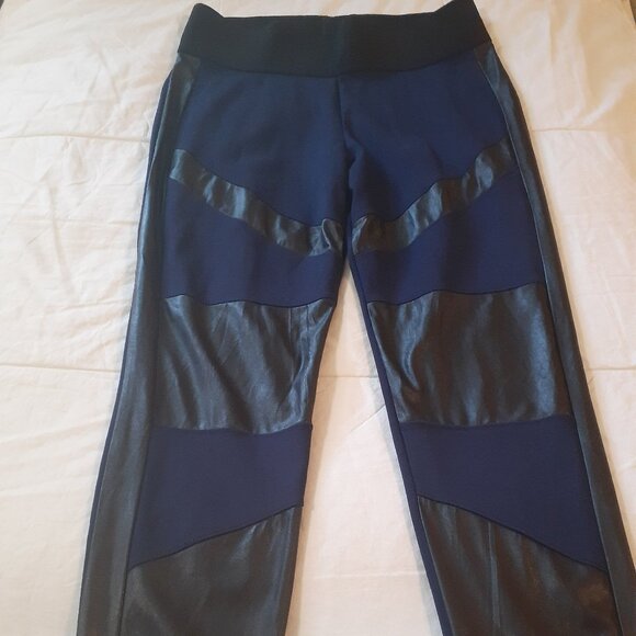 Nygard Slims Legging by Peter Nygard Size Large, Blue/Black - Picture 1 of 7